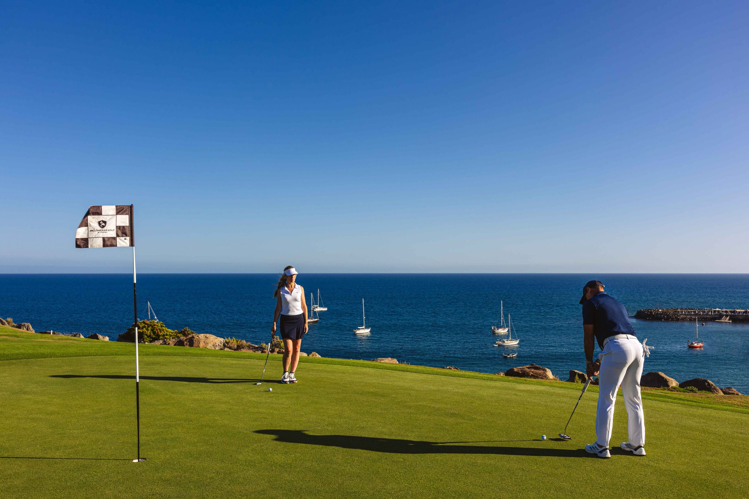 Meloneras Golf, derniers trous face &agrave; l&rsquo;oc&eacute;an Atlantique